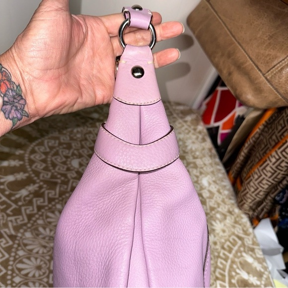 COACH Penelope Purple Pebbled Leather Medium Hobo Handbag F14680 - Picture 6 of 13